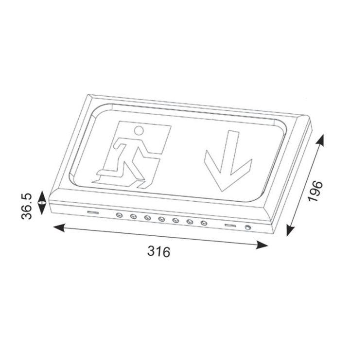  Encore LED Exit Sign - Diagram