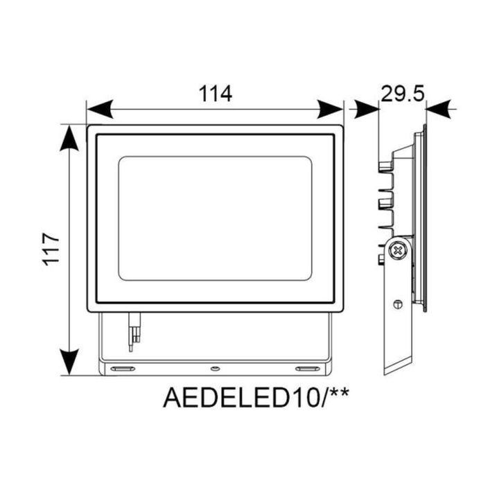  Eden LED Floodlight 10W - Diagram
