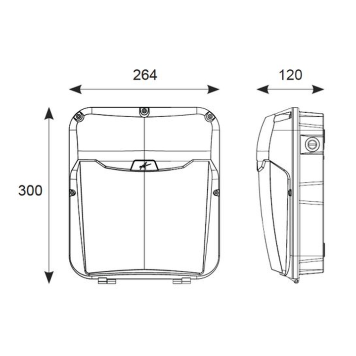 Lynx LED Wallpack - Diagram