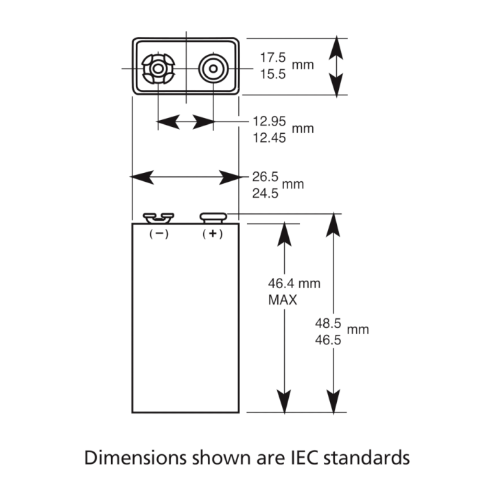  9V Battery Dimensions