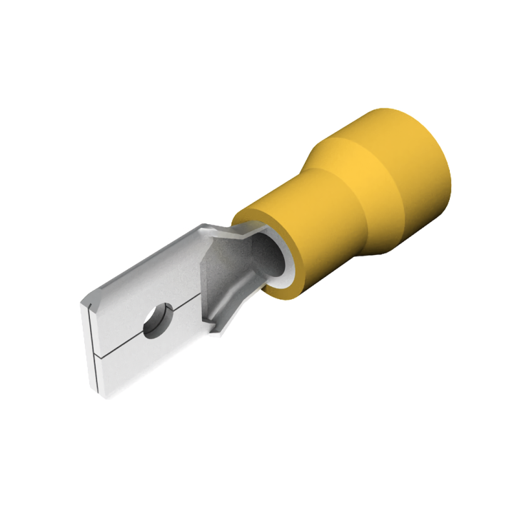 Partex Yellow Male Push-on Tab