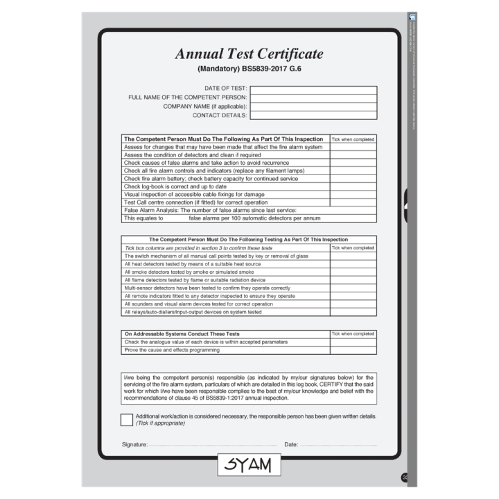  Emergency Fire Alarm Log Book 4