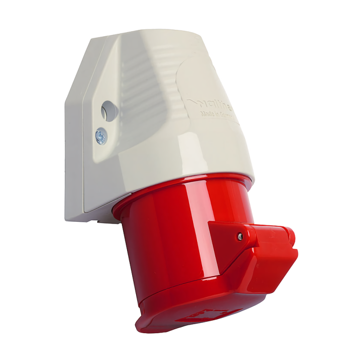 Walther 130406 400V 32A 3P+E Red Wall Socket