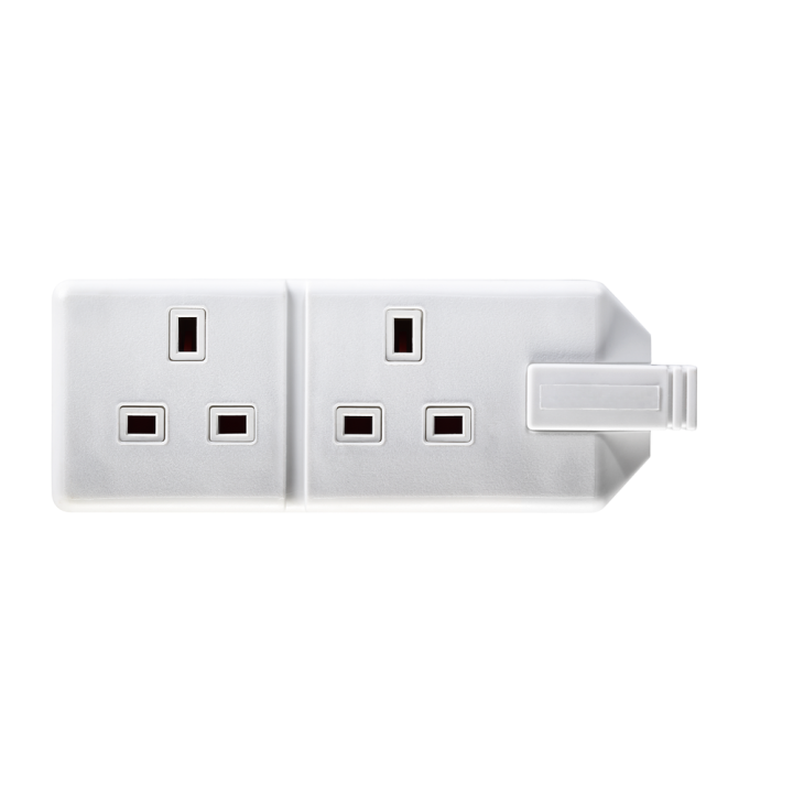  Trailing Double Socket - White 2