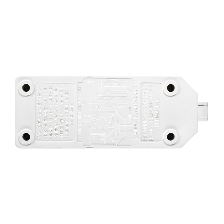  Trailing Double Socket - White 4