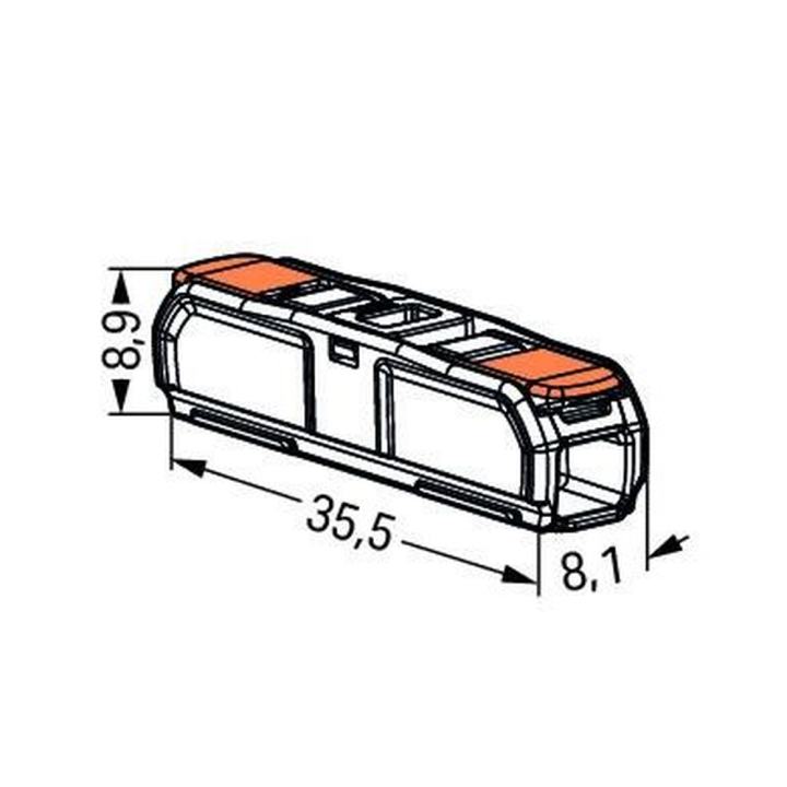  Inline Splicing Connector 1-Pole Diagram