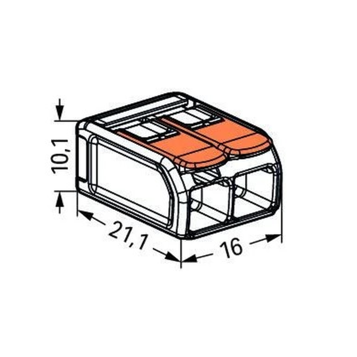  Lever Connector 2-Pole Large Diagram
