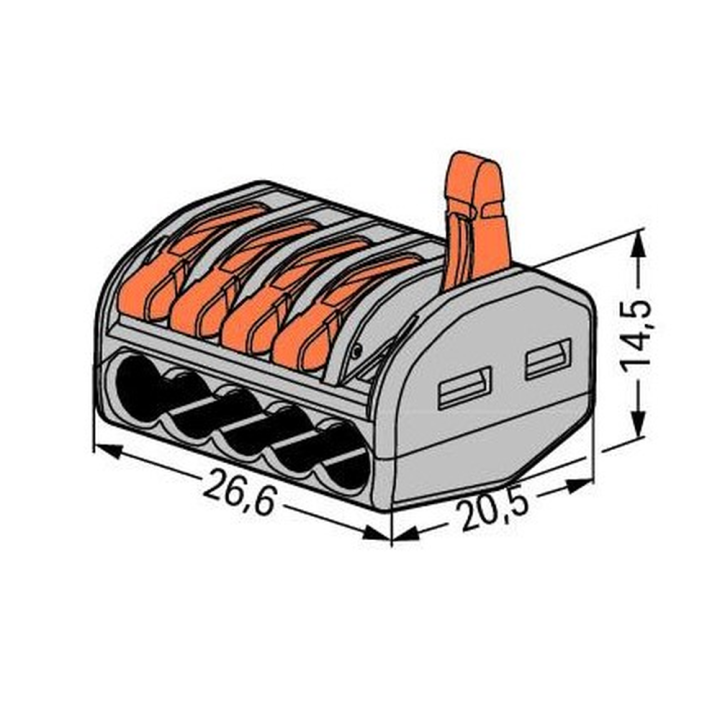  Lever Connector 5-Pole Small Diagram